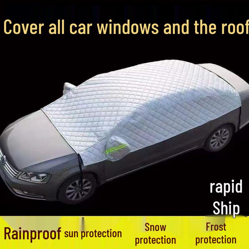 Universal Large Car Sunshade & Snow Shield: All-Season Protection, Heat Insulation, and Antifreeze Cover Medium Half Cover Universal Size