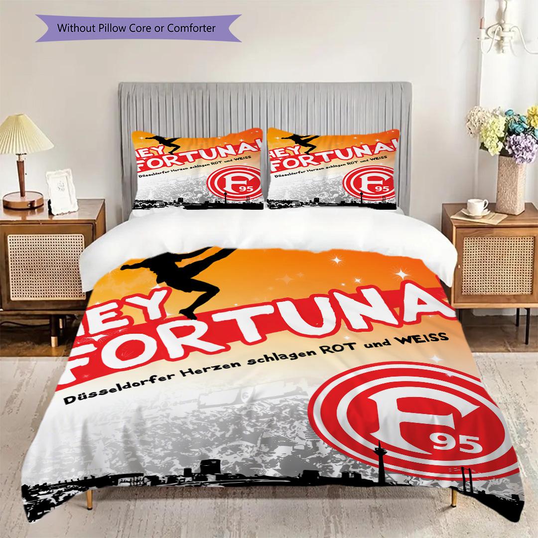 

Fortuna Dusseldorf Pattern Bedding Quilt Set Quilt Cover Pillowcase Home Decoration Birthday Gift (1 * duvet cover + 2 * pillowcase, without core) 200x220cm