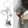 Guitar Keychain Musical Instrument Keyring Creative Star Charm Fashion Y2k Gift