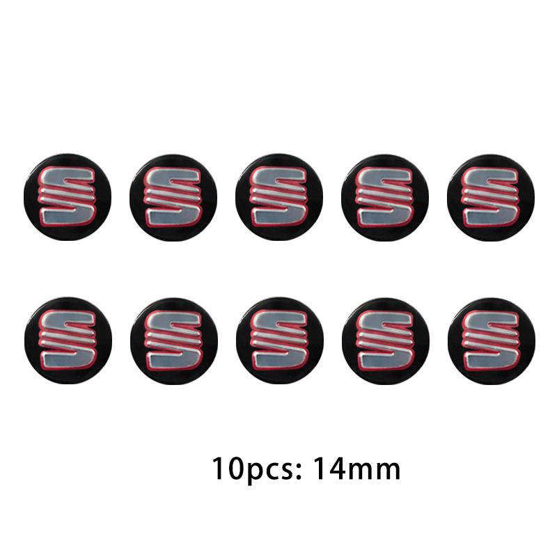 Rlcp4 14mm Naklejki na Kluczyk Samochodowy Emblemat na Kluczyk do Sterowania Auto Naklejka Dla Seat 6l 6J Leon Mk3 mk2 5F Cupra Tarraco Ibiza Toledo FR Arona Alhambra