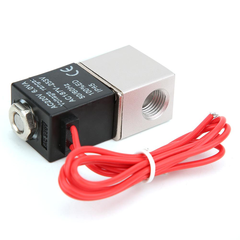 Direct Acting Solenoid Valve Water Air Oil Aluminum Alloy Body Valve 220VAC(G1 4in )