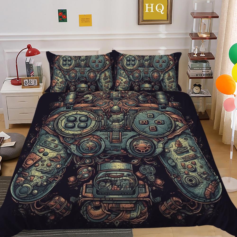 Fashion Bed Cover 3D Printed Homes Bedding Set Game Style Home Textiles Queen Size Polyester Comfortable Home Bedclothes