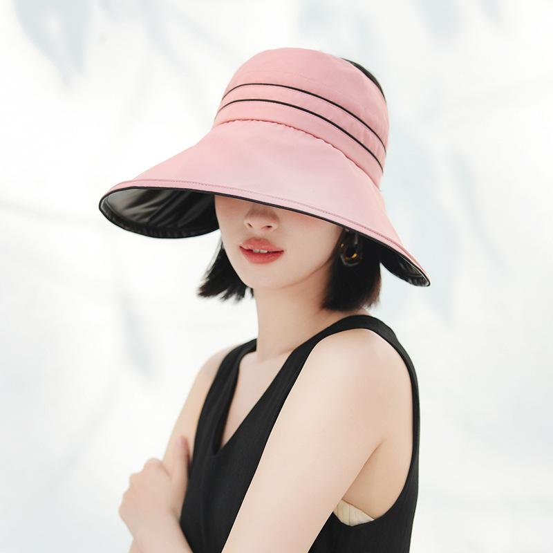 

Sunscreen hat sunshade anti-ultraviolet women s sunscreen hat cover face show face small versatile foldable sun hat bucket hat summer Adjustable