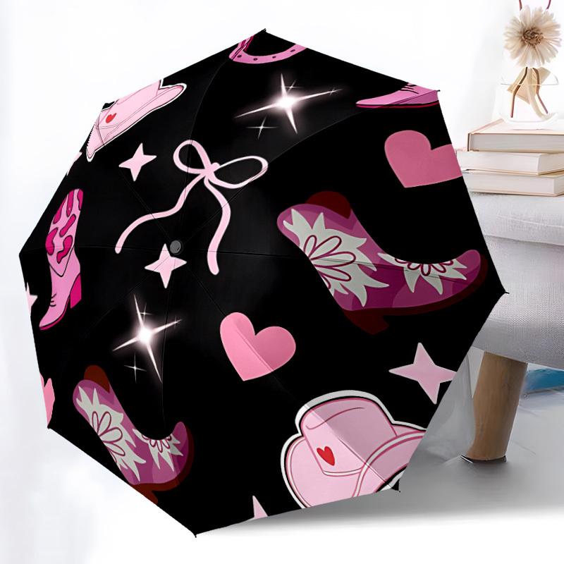

1pc Cowgirl Automatic Open/Close Umbrella - Compact Travel Umbrella, Gift for Birthday, Holiday yy260106015
