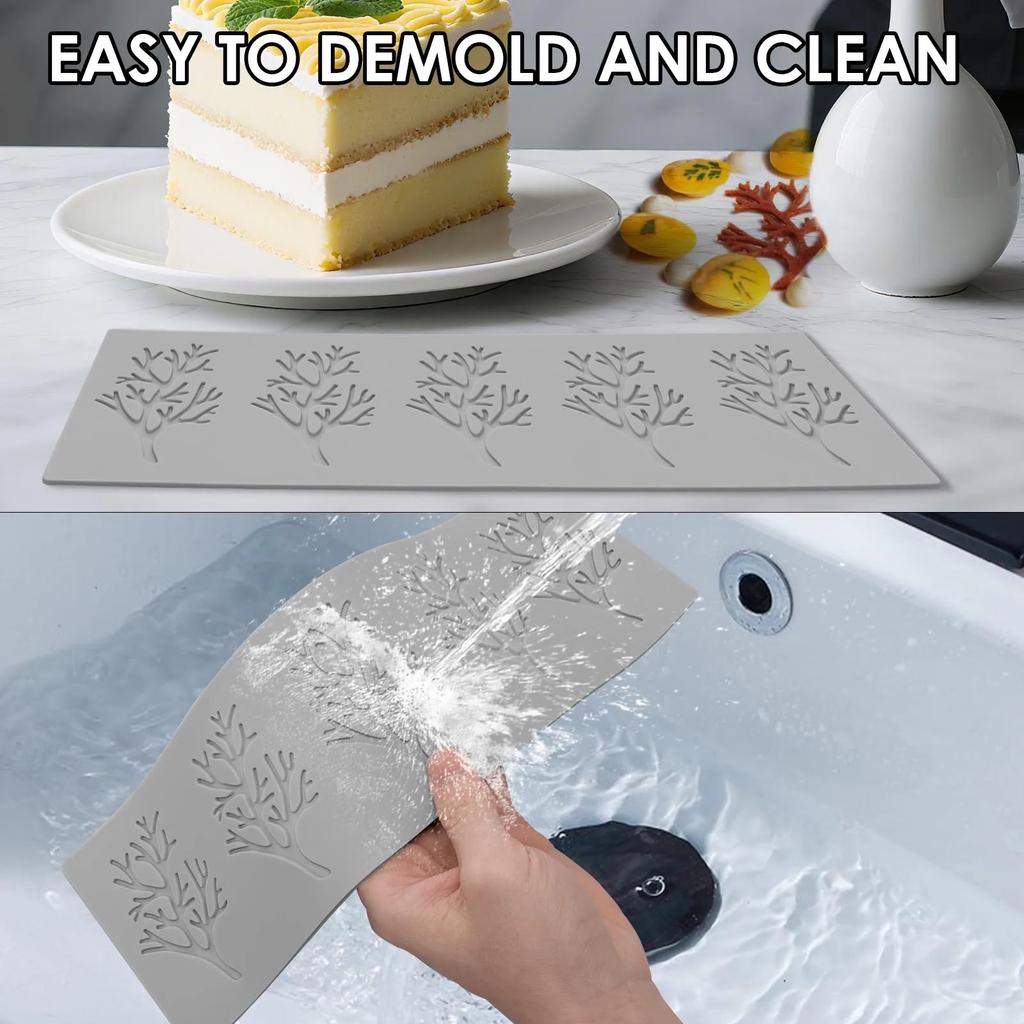 5 Pcs Cake Fondant Mold Leaf Silicone Chocolate Gummy Moulds Non Stick Cakes Decoration Tools for Baking Kitchen Accessories