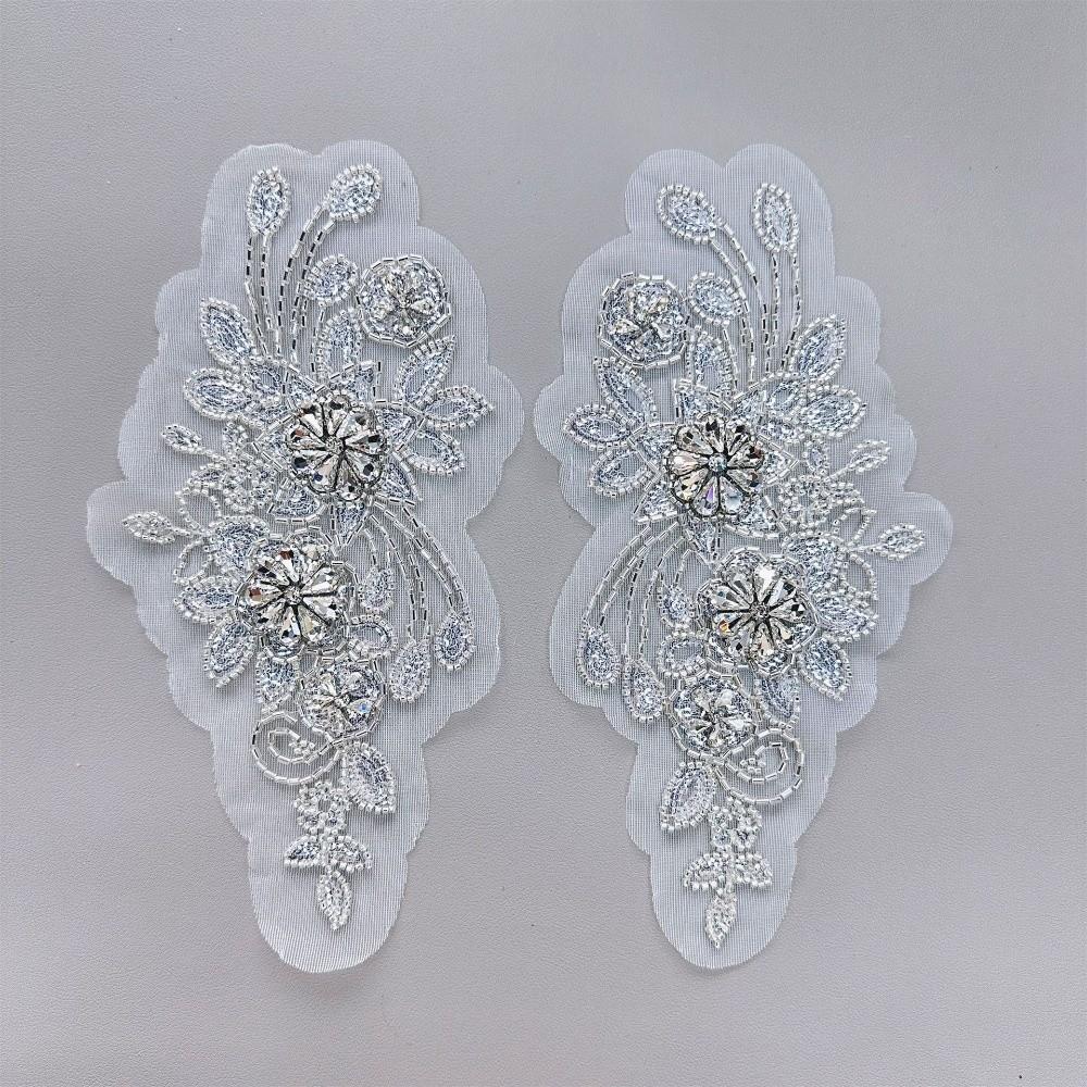 Fashion Rhinestones Applique Flower Design Dress Patches Patch Repair  Sew On Patches