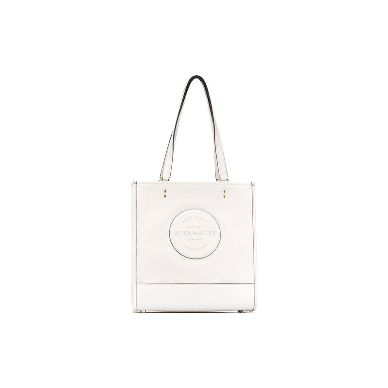 

COACH Dempsey Logo Leather Tote Bag Shopping Bag Shoulder Handbag Large Women s White білий