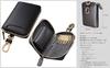 PEYNE Genuine Leather Smart Key Case Carbon Card Large Coin Purse Carbon Embossed Calfskin Men's - Fiber, Slots, Capacity, (Outer Black, Interior