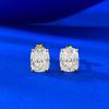 Orecchini a lobo in zircone Shijia da 3 carati, colore bianco diamante, con chiusura a farfalla