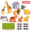 Large Particle Building Blocks Animal Scene Series Zoo World Tigier Lion Giraffe Whale Deer Bricks Toys  For Kids Christmas Gift