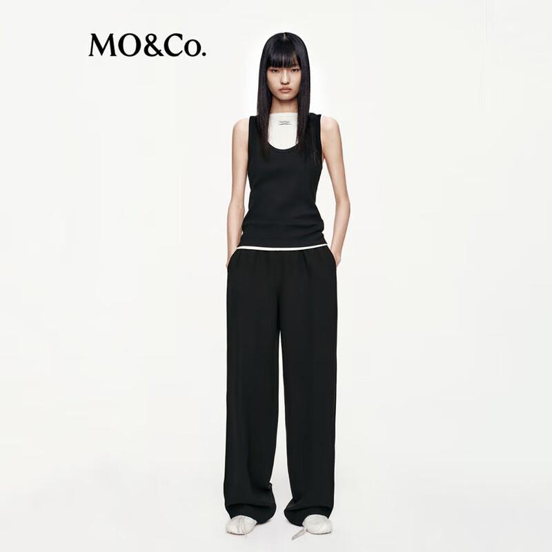 MO&Co. Women's Drape Wide-Leg Trousers