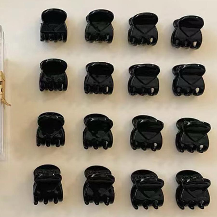 Набор из 10 мини-заколок-крабиков, черные маленькие заколки для принцессных причесок, укладка на боковой пробор, основной набор 1.5cm