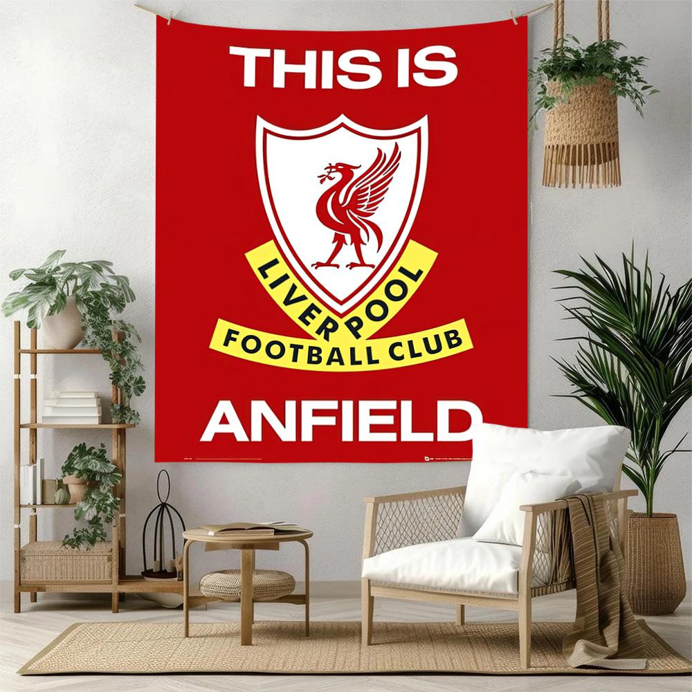 Liverpool Football Club Vægdekoration Vægtæppe Kunst Til Kæledyrsminde Fødselsdag Bryllupsfest Baggrund Familiegave