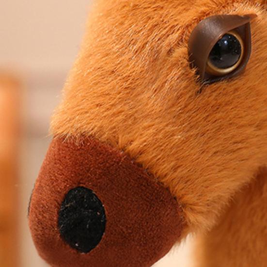 Pony Figure 2026 Horse Year Mascot PP Cotton Filled Detailed Horse Ornament Brown Foal Doll Sculpture Desktop Bedside Car Decor