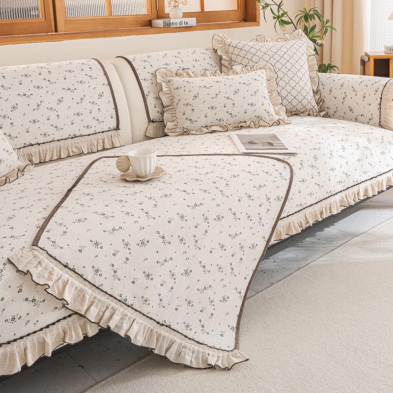 French Sofa Cushion Universal In All Seasons  New Atmosphere Seat Cushion Leather Sofa Cover Chenille Sofa Cover