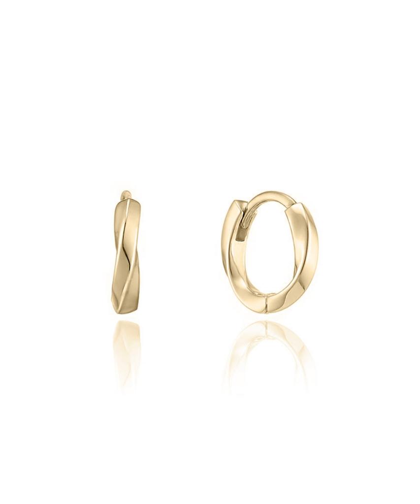 Lloyd Twist 5K Gold One-Touch Hoop Earrings Lohq3015H