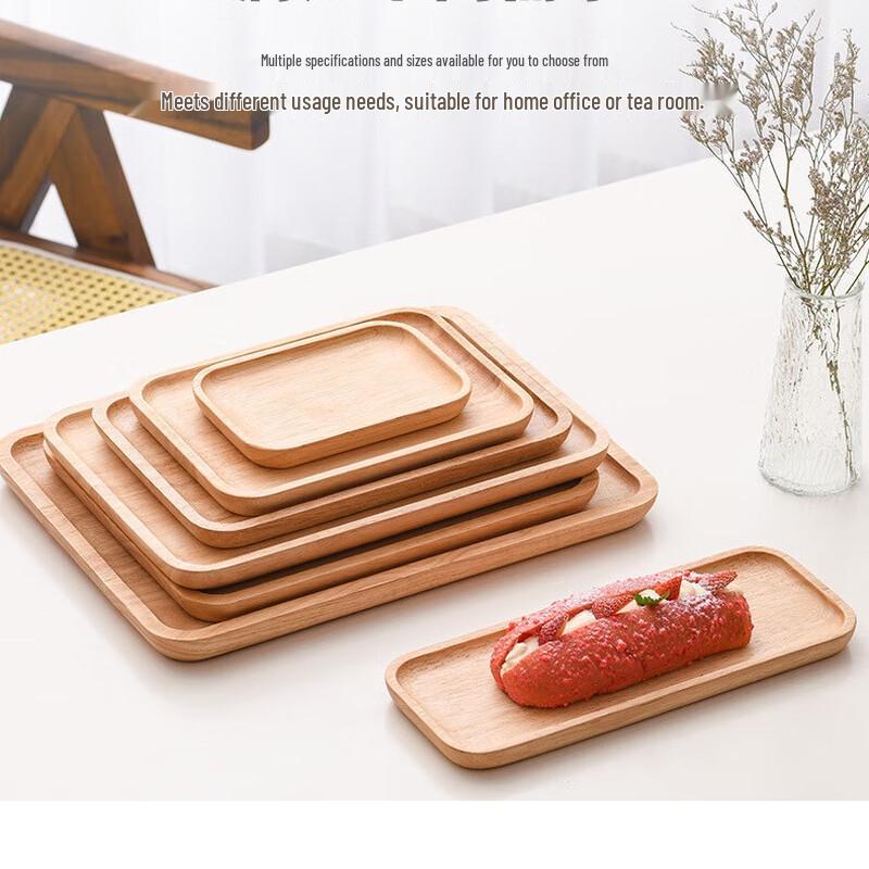 Rubber Wood Rectangular Serving Plate