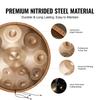 VEVOR Tambor Handpan 55,9 cm 12 Notas Re Menor Instrumento de Percusión de Mano con Mazo