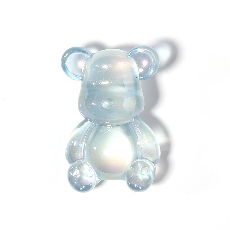 10Pcs Plated Color Acrylic Beads Cartoon Cute Rabbit Violent Bear Bead For DIY Bracelet Phone Chain Keychain Jewelry Ornament