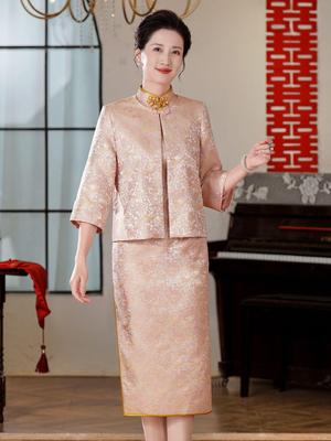 Elegant Retro Qipao Jacket: New Chinese Wedding Mother’s Autumn/Winter 2025 Top (Style 60671)