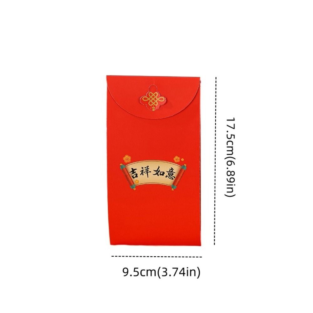 2Pcs Chinese 2025 New Year Red Envelope Blessing Lucky Red Pockets 3D New Year Red Packet Bless