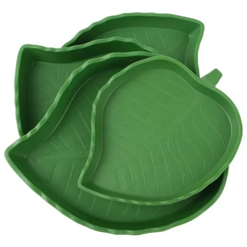 Leaf Shape Reptile Feeder Food Water Bowl For Turtle Lizards Hamsters Snakes Tortoise Gecko Small Pets Feeder Pet Supplies
