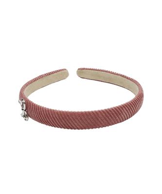 Pink Pineapple Corduroy Ribbon Hairband_Pink
