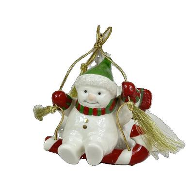 American  Ceramic Hand Painted Christmas Gifts Candy Snowman Figurine Xmas Pendant Home Decorations Gifts Party Decor