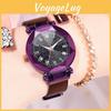 Elegant Women Starry Sky Luminous Watch With Roman Numerals And Magnetic Buckle