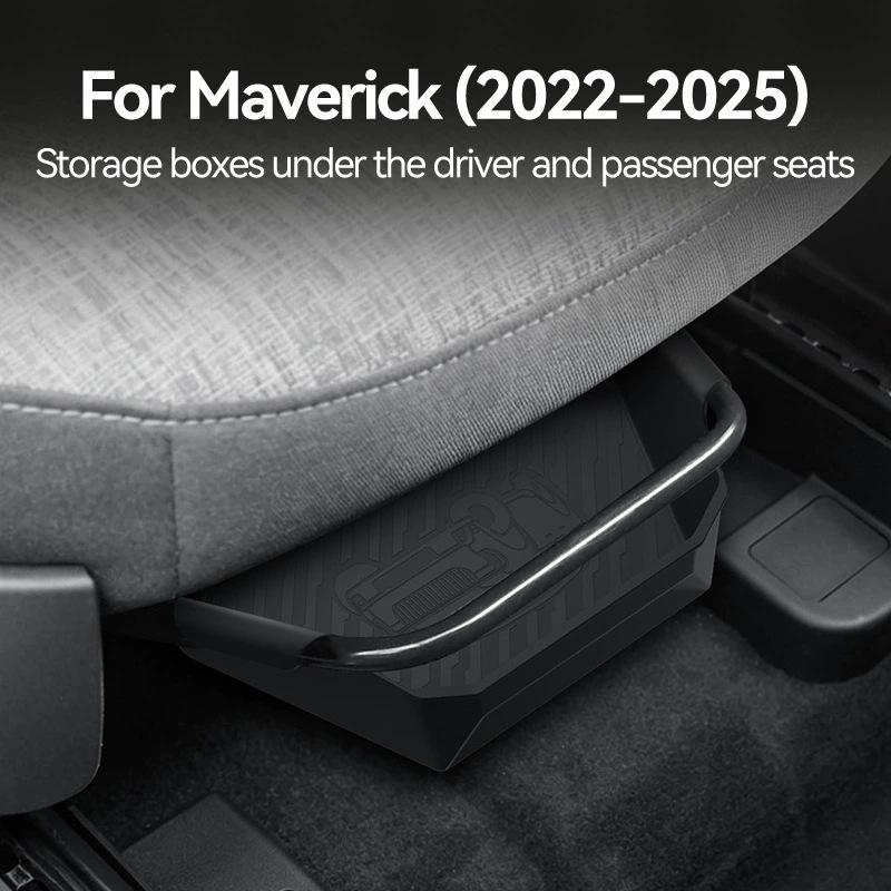 Fits 22-26 Maverick: Under-Seat Storage Organizer Box Interior Trim.