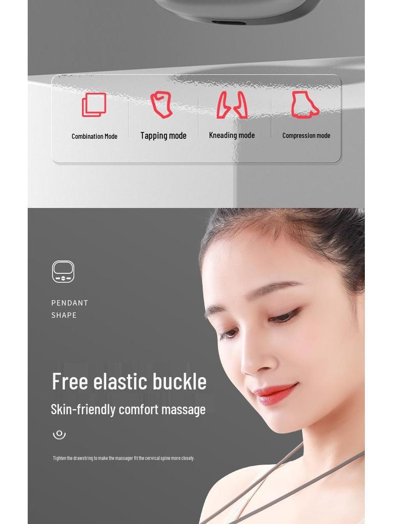 Portable Neck Massager with Intelligent Heat and Pulse Therapy