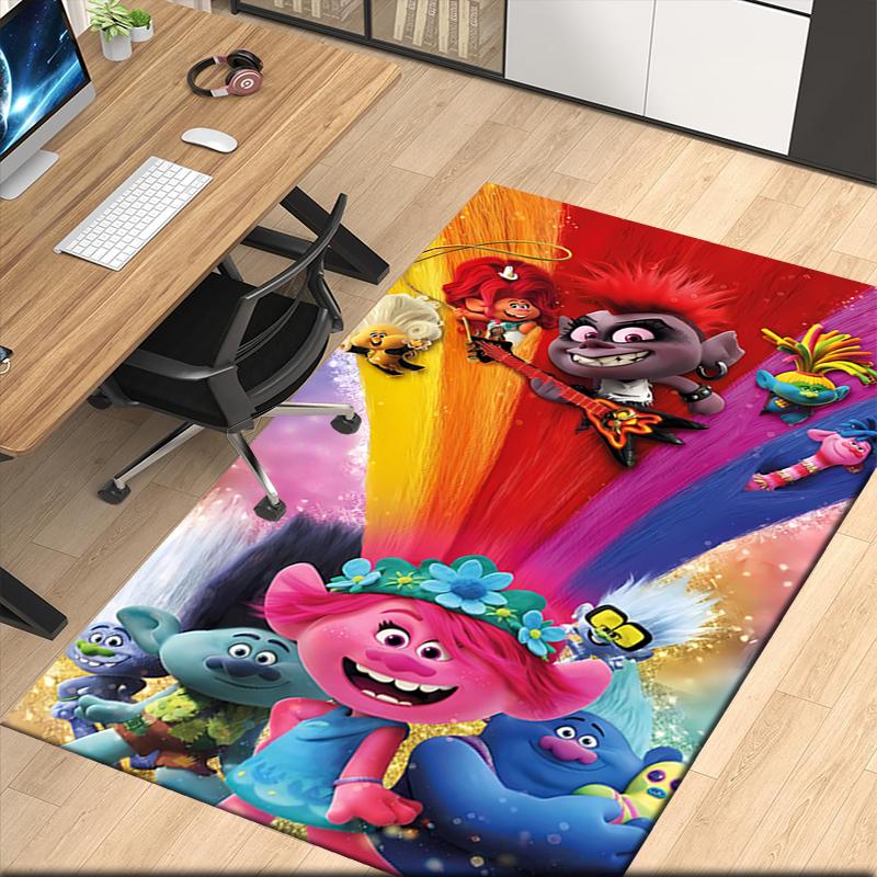 Trolls Printed Carpet, for Office Chair Living Room Bedroom Kitchen Room Decor Gifts.