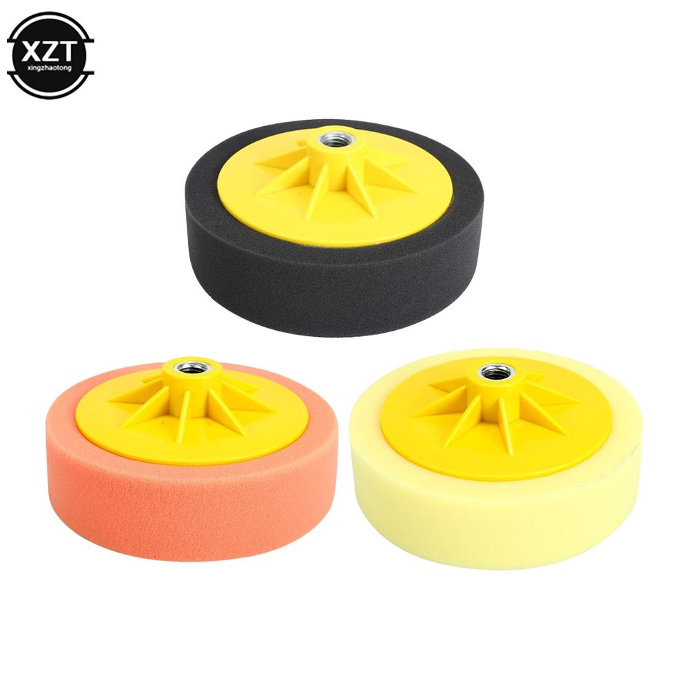 Burete pentru epilare cu ceară de 6 inchi, disc de lustruire cu șurub grosier, mediu și fin, pentru repararea oglinzii de frumusețe pentru mașină, roată de burete M14 disc