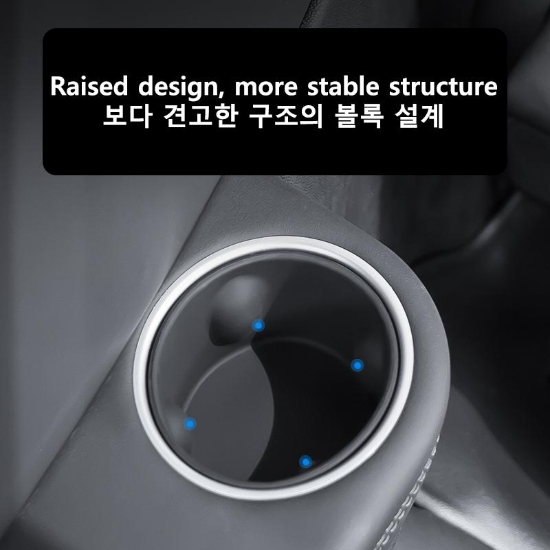 Silicone Water Cup Holder Pad Suitable For Tesla Model Y L 6 Seater 3Rd Row Seat Side Bottle Case Insert Interior Accessory