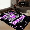 1PC Custom Name Royal Crown Theme Floor Mat Ideal for Living Room, Game Rooms, Office, Bedroom,Floor Mat Playful Design