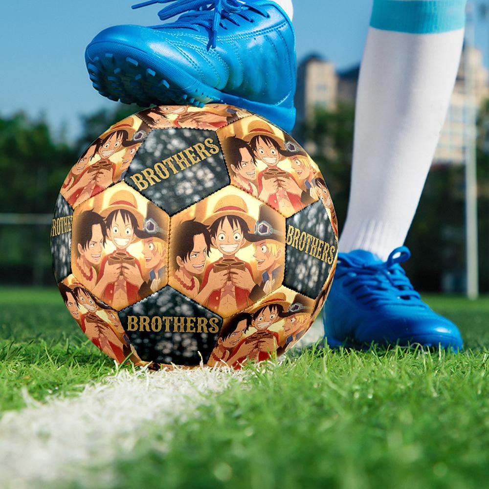 1pc One Piece Football Soccer Ball Size 5 Indoor Soccer Ball Fashion Colorful  Backyard Game -Great For Sports Fans Gift HE32