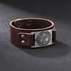 Viking Runes Bracelet Leather Wrap Cuff Talisman Charm for Men Women Wicca Jewelry Gift Accessories
