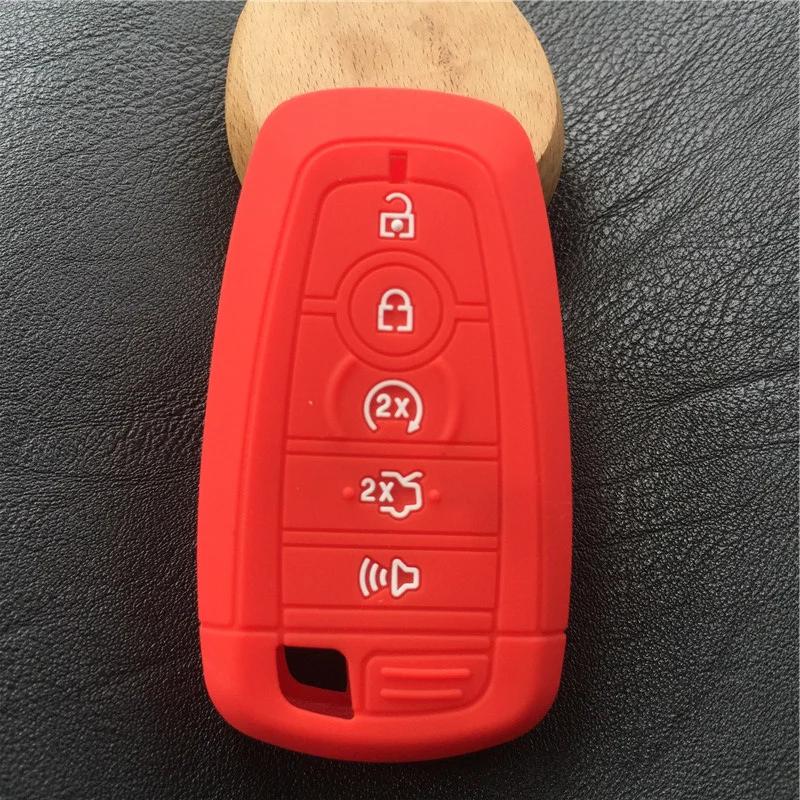 Silicone Car Key Case Cover For Ford Fusion Mustang Explorer F150 F250 F350   Ecosport Edge S-Max Ranger Lincoln Mondeo