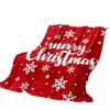 Merry Christmas Flannel Blanket Snowflake Print Soft Warm Plush Throw Blanket Home Decor New Year