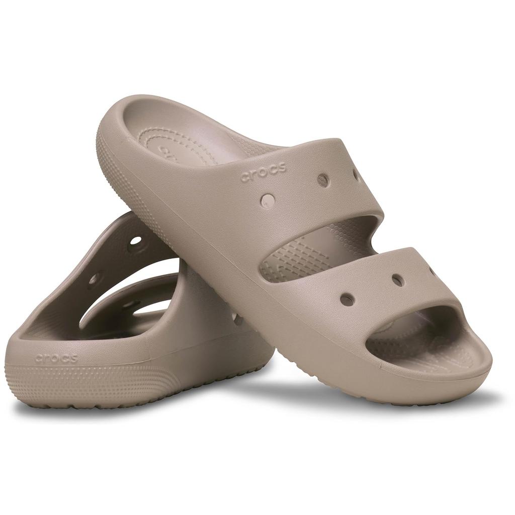 Crocs Classic 2.0 Slide Sandals, Taupe, Size 10 Women/8 Men, Unisex