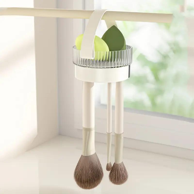 3 In 1 Rotating Makeup Brushes Storage Box Dustproof  Cosmetic Brush Cleaner and Organizer Washable Drying Makeup Tools Bucket