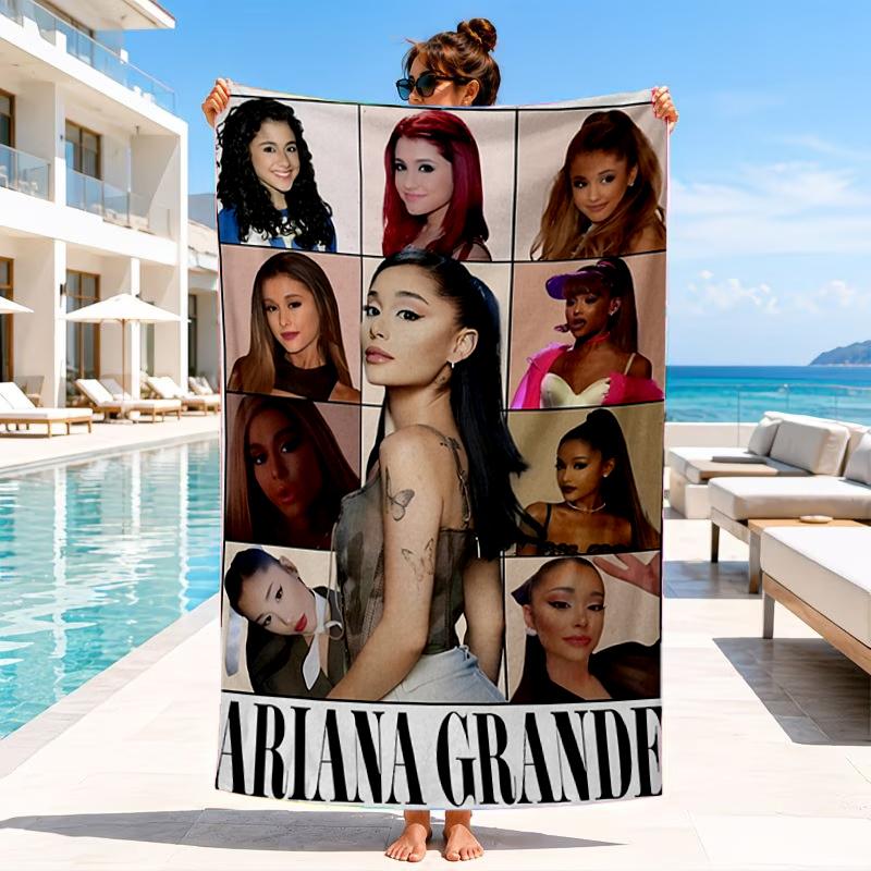 Music Pop Ariana Fashion Beach Towel, Microfiber Beach Towel, Perfect For Pool, Beach, Travel, Home Decor Beach Party Fan Gifts