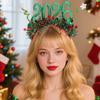 Sweet 2026 Happy New Year Headband Sequin Christmas Headpiece Glitter Hair Hoop  Masquerade Party