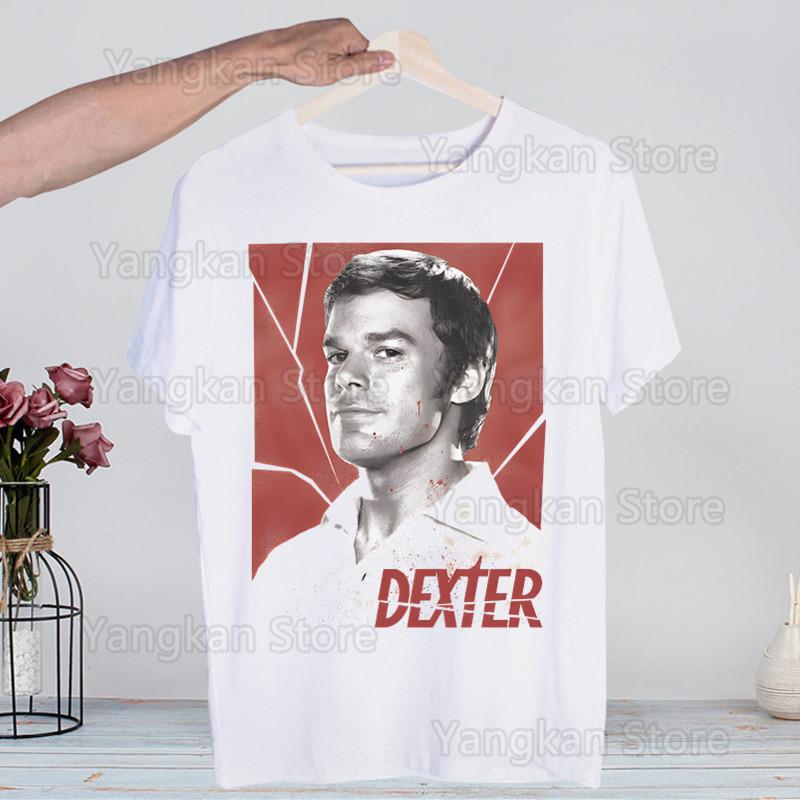 Dexter Morgan Tshirts Men Fashion Summer t-shirts Tshirt Hip Hop Girl Top Tees streetwear Harajuku Funny