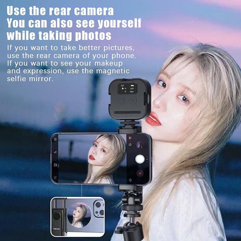 Pour Miroir Convexe Magnétique Smartphone Miroir de Beauté Vidéo Selfie Vlog Miroir Magnétique Pour Streaming Selfie