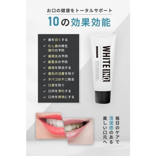 WHITE-INQ Toothpaste Whitening Paste 120g, Bad Breath Care, Fluoride and Apatite