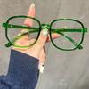 1 piece of women's jelly colored fashionable flat frame new retro simple irregular glasses suitable for daily outings