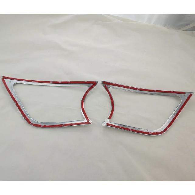 2pc New Car ABS Chrome Accessories Plated Front Fog Lamp Cover Trim Paste Style For Toyota INNOVA 2015 2016 2017 2018