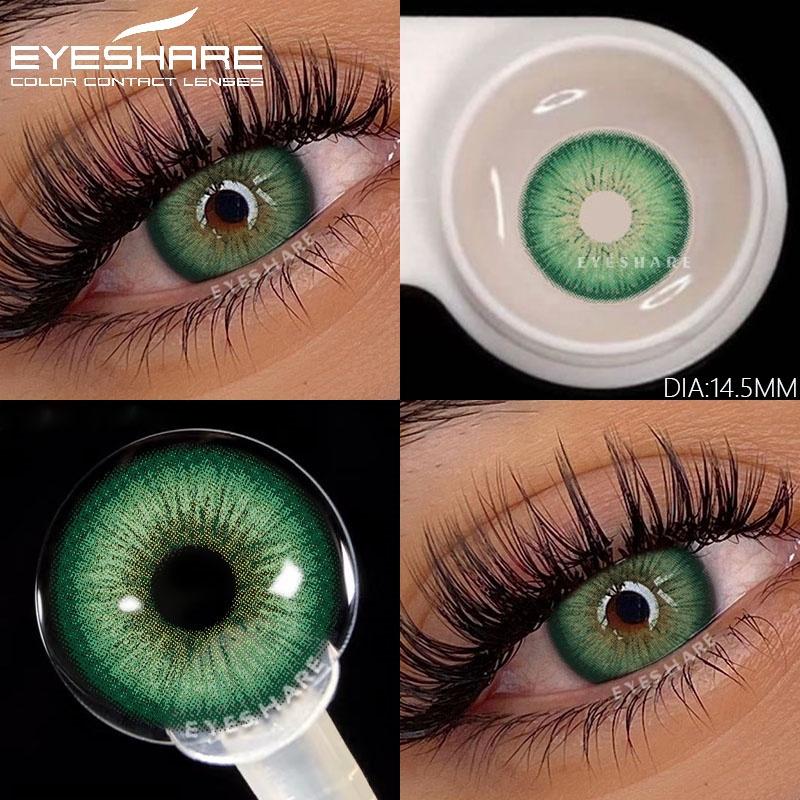 1 Pair New Colorful Contact Lenses for Eyes Blue Eye Lenses Beautiful Pupil Yearly Gray Lenses Cosmetic Green Contacts