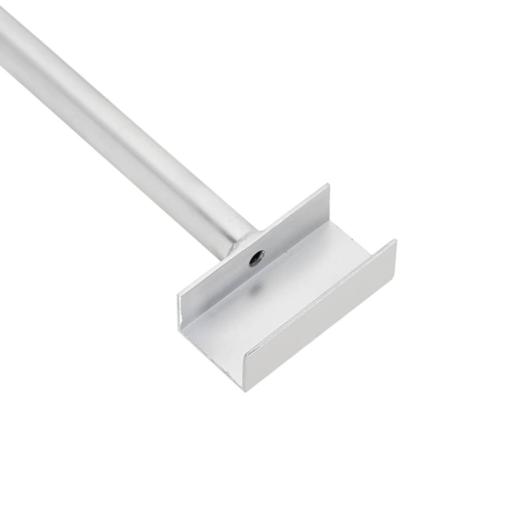 Flat Tarpaulin Bracket for Trailers Silver 102 155 cm Aluminum